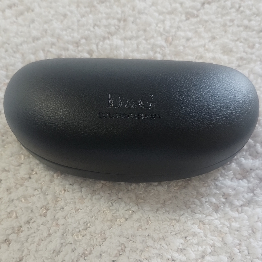 Dolce & Gabbana Black Leather Eyewear Case